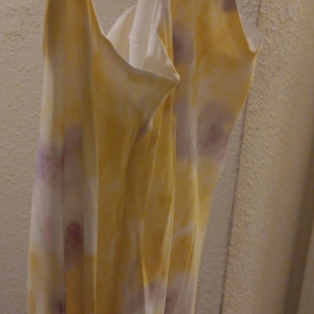DIP L Dress Long with spaghetti straps yellow purple orange white